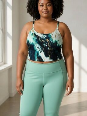 Old Navy Abstract Marble Print sports bra  size XXL